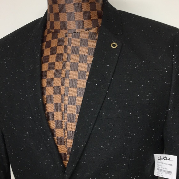 Howe-Black Seamed Marled Knit Blazer 40R NWT - Picture 6 of 7